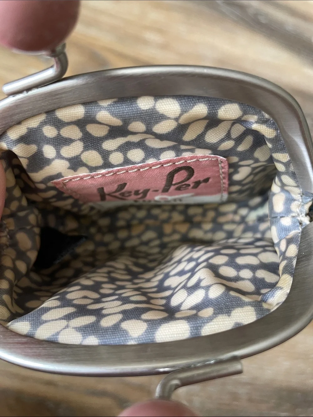 Fossil Key-Per Coated Canvas Kiss-lock Coin Purse